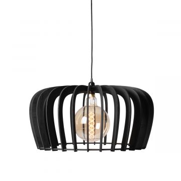 Zwarte Design Hanglamp met open structuur - productfoto