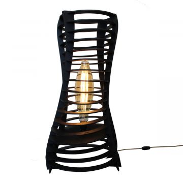 Sfeervolle vloerlamp in het zwart - productfoto